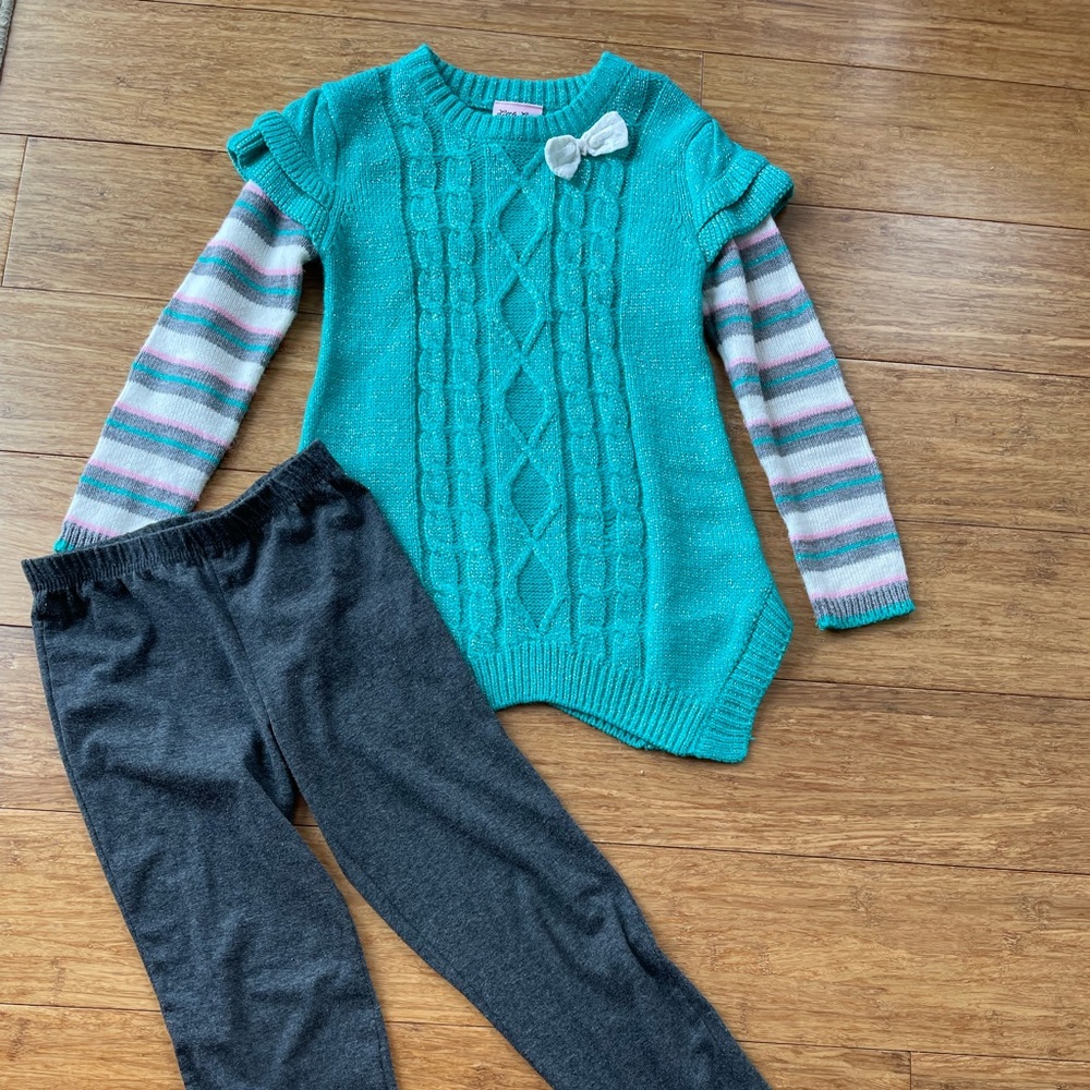 Girls Little Lass Sweater Set Size 7/8